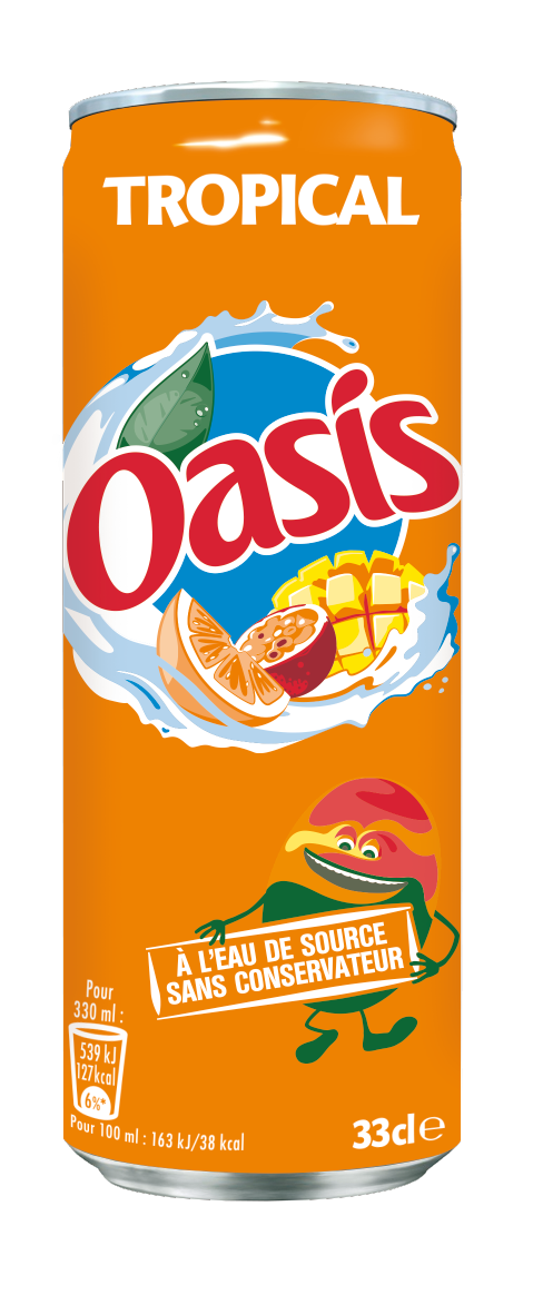 Boissons : Oasis tropical (33 cl) : SUSHIPLAZA- Gastronomie Japonaise :  Livraison de Sushi,Makis
